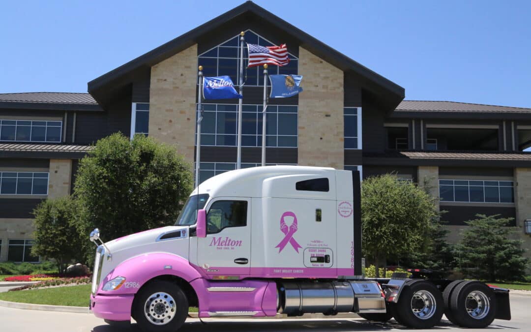 Melton Breast cancer awareness truck in front of hq
