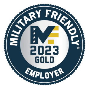 Military Friendly Employer 2023: Gold award.