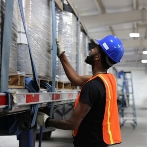 Melton driver training to start his flatbed truck driver job