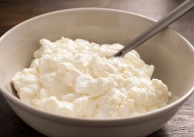A bowl of cottage cheese