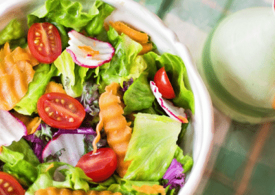 A colorful bowl of salad