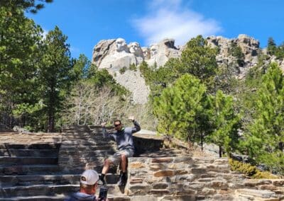 One of our Melton drivers taking a break at Mount Rushmore.