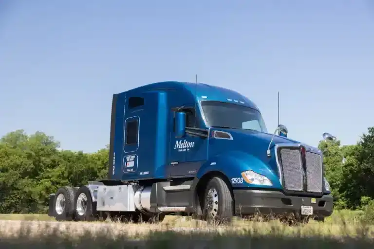 A Melton Truck Lines flatbed truck