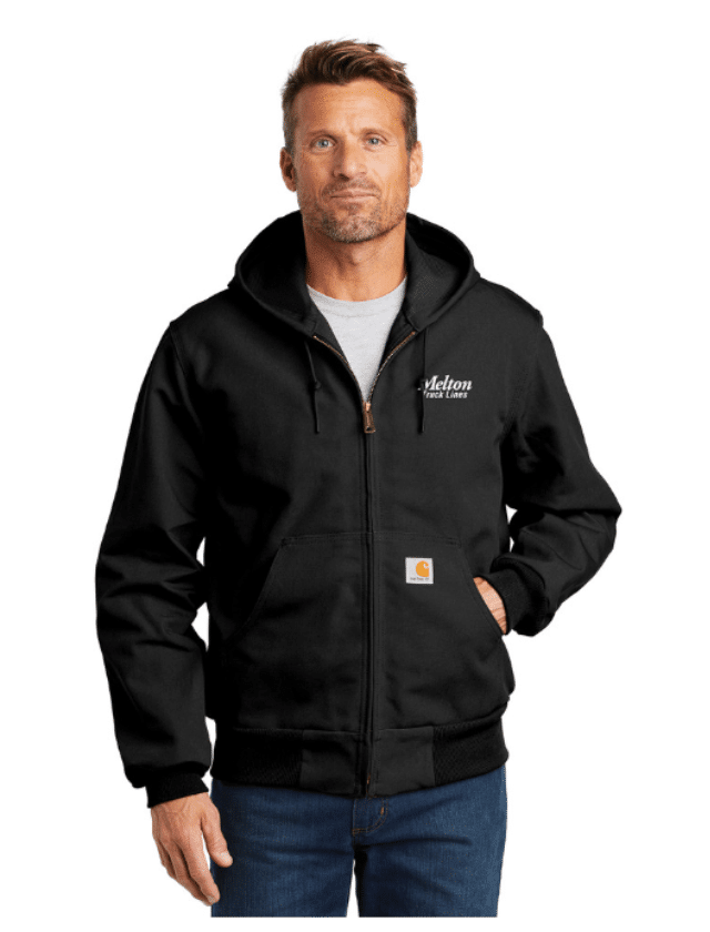 Insulated jacket with a Melton logo