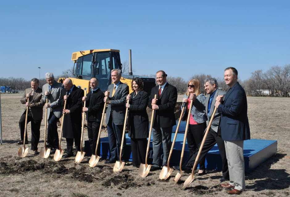 Melton leadership breaking ground on the new HQ