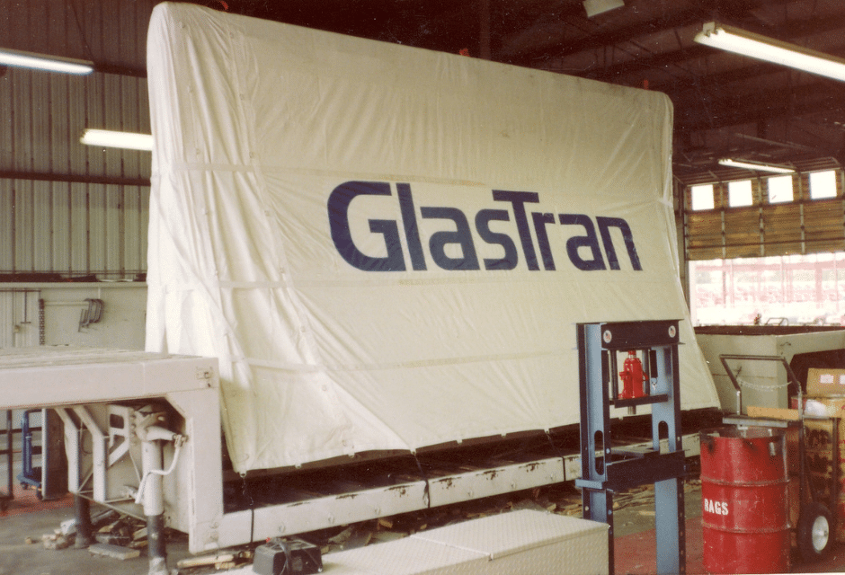 A load covered with a GlasTran tarp