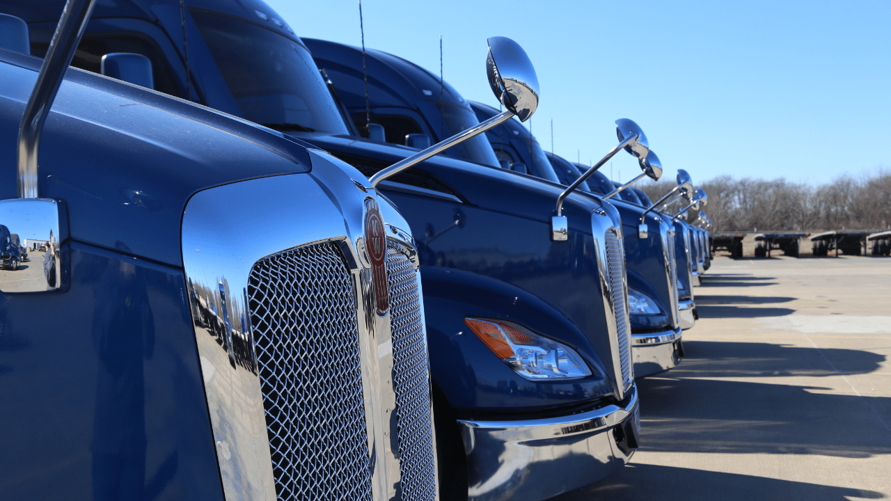 Melton trucks parked in a row