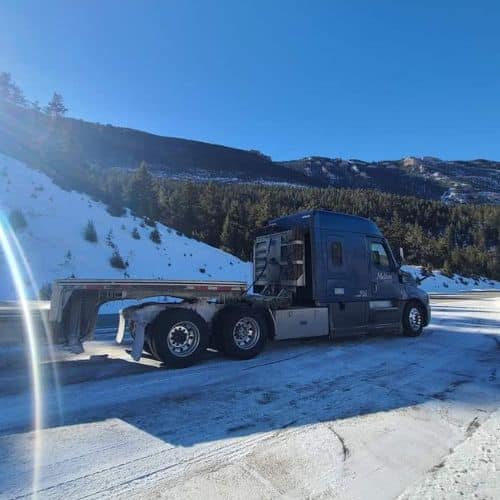 Driver sitting at the wheel