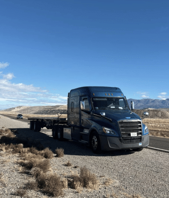 Melton truck in the desert with color